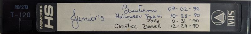 Junior's Bautismo - Halloween Farm - Party - Christmas Dinner 1990